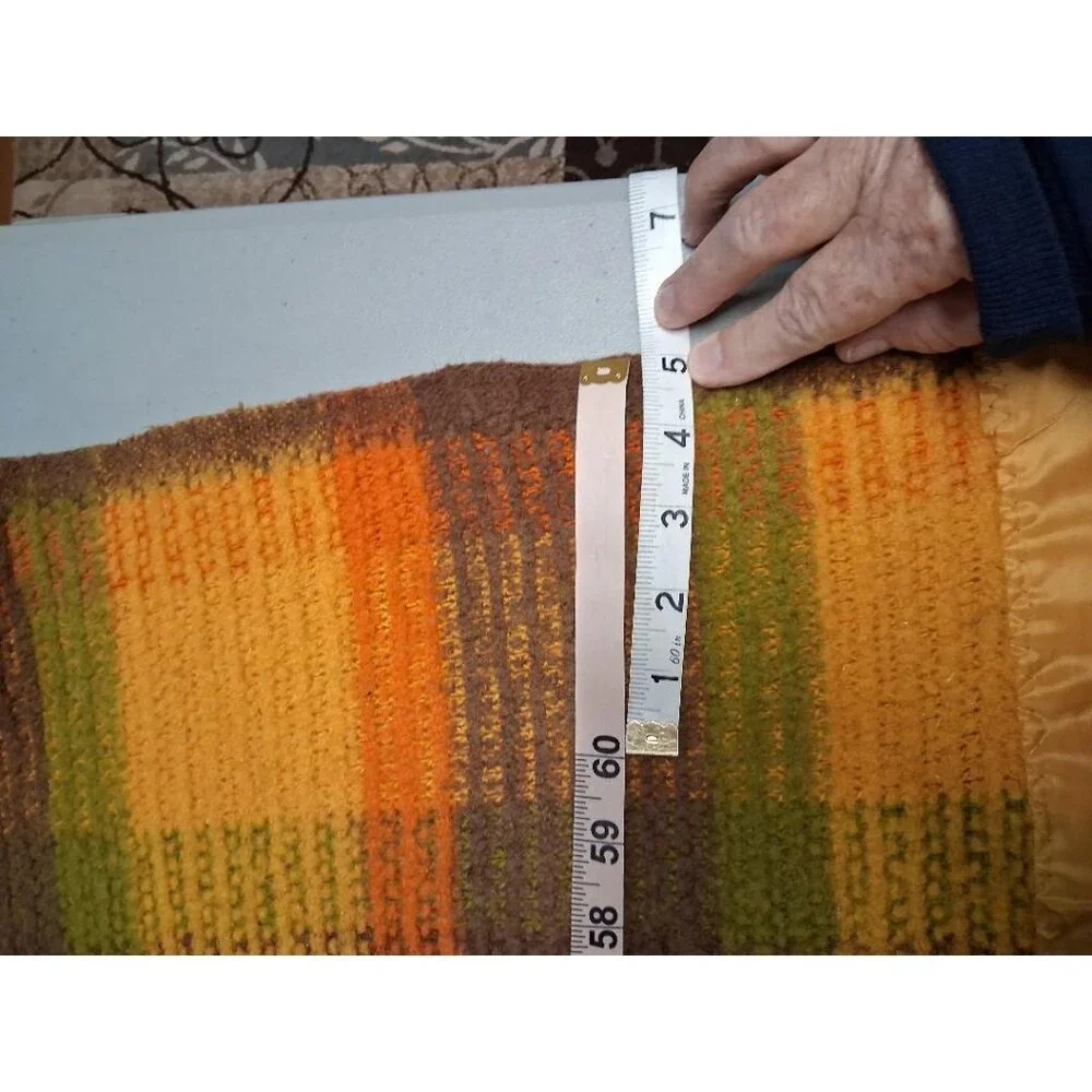 Vintage Fashion Manor Plaid Wool Blanket 60